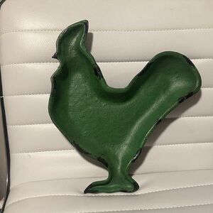 Cast iron Green Rooster Decor